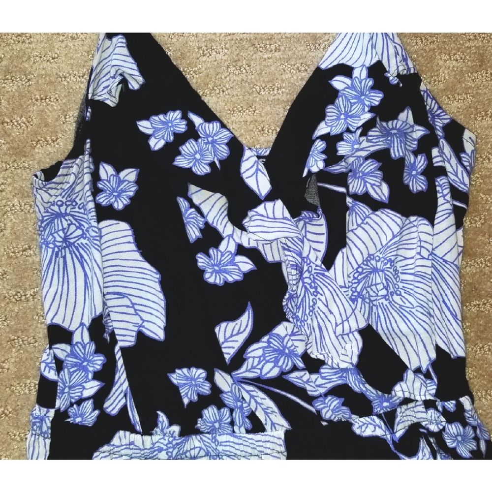 Express Floral Ruffle Wrap Mini Dress - Picture 4 of 6